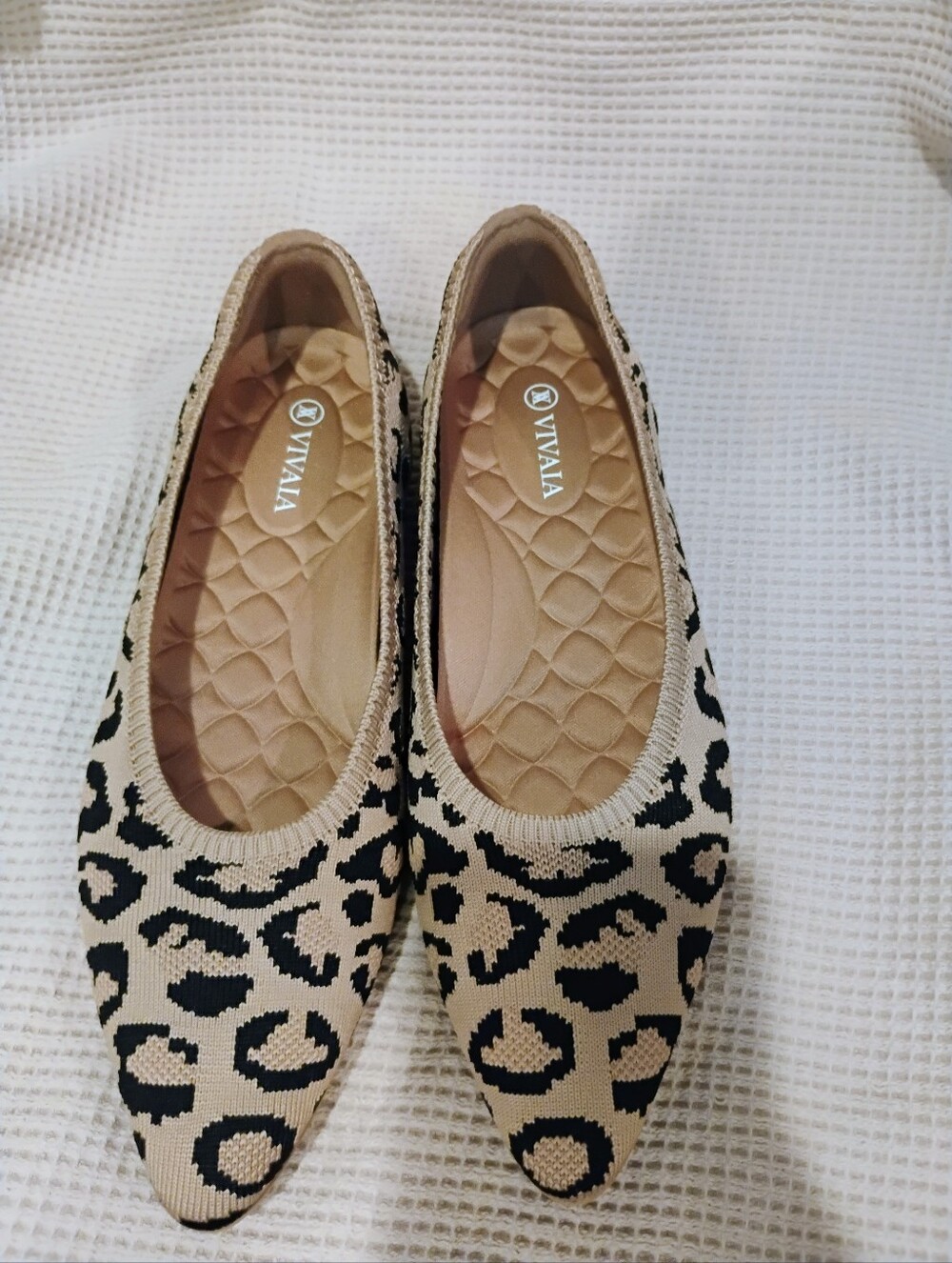 Vivaia Women’s Lightweight Pointed Toe Aria Walker Leopard Flats 39.5 / US 8.5 - Picture 5 of 12